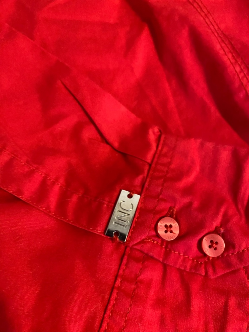 Red button up - Picture 4 of 4